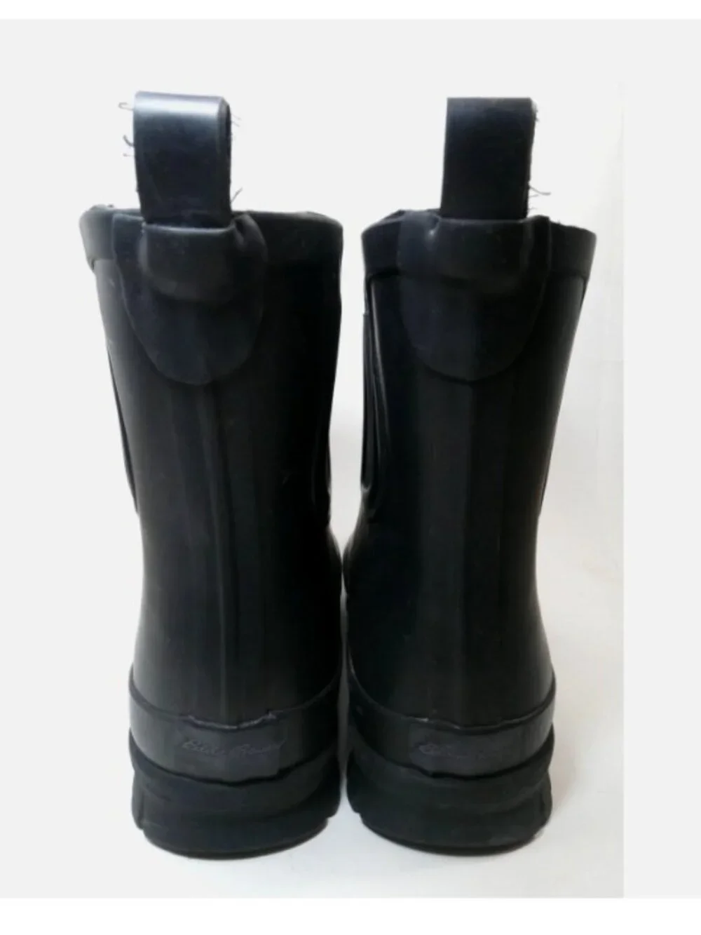 Eddie Bauer Victoria Rubber Ankle Boots 10M Waterproof Rainboot Rain Black